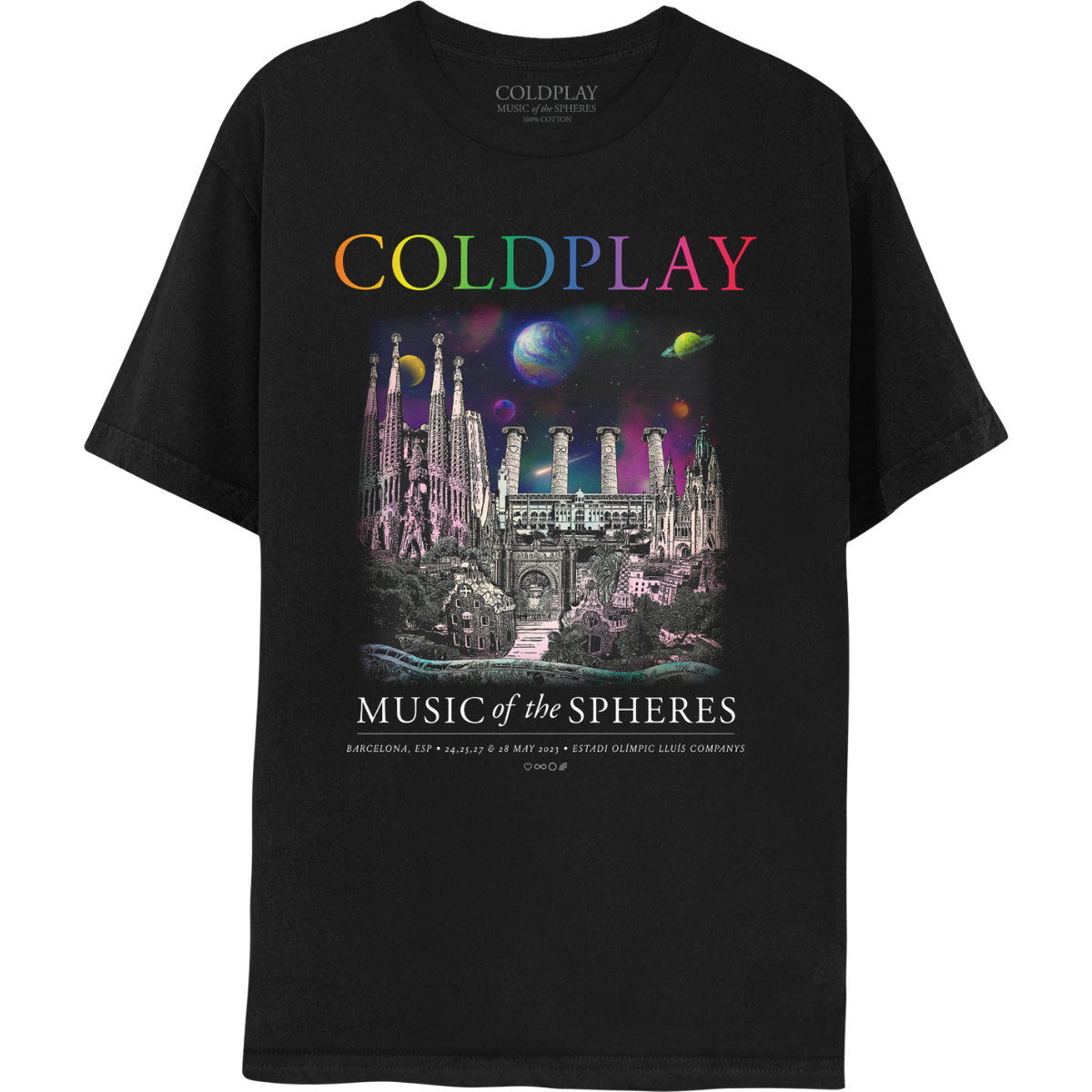 BARCELONA MAY MUSIC OF THE SPHERES TOUR TEE - ONLINE EXCLUSIVE
