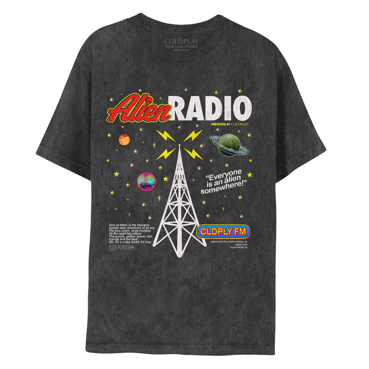 Alien Radio Music Of The Spheres World Tour 2024 Tee