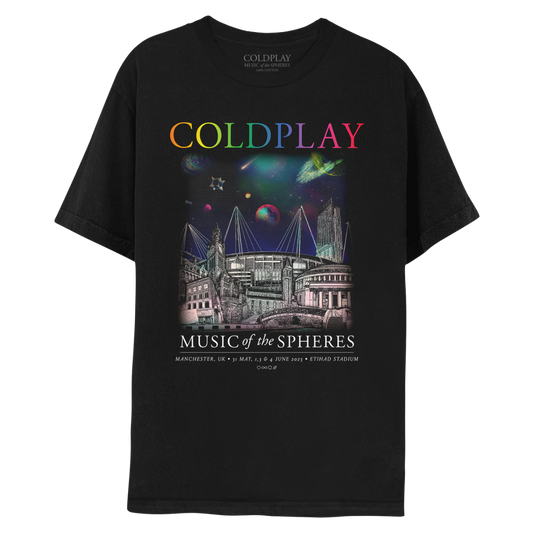 MANCHESTER MAY/JUNE 2023 MUSIC OF THE SPHERES TOUR TEE - Limited Edition