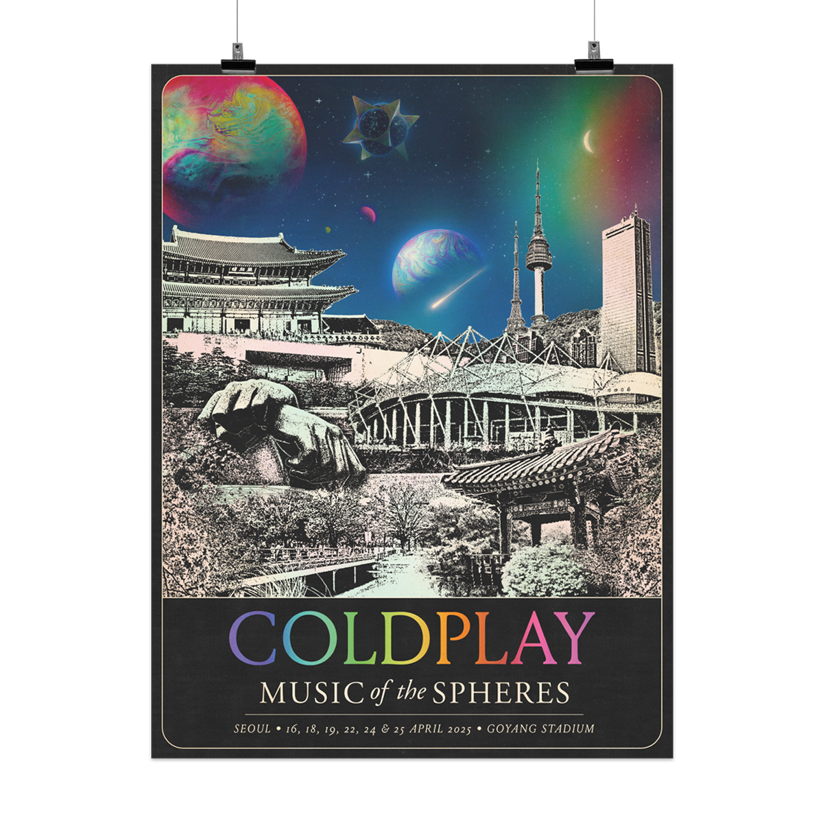 SEOUL APRIL 2025 MUSIC OF THE SPHERES TOUR POSTER