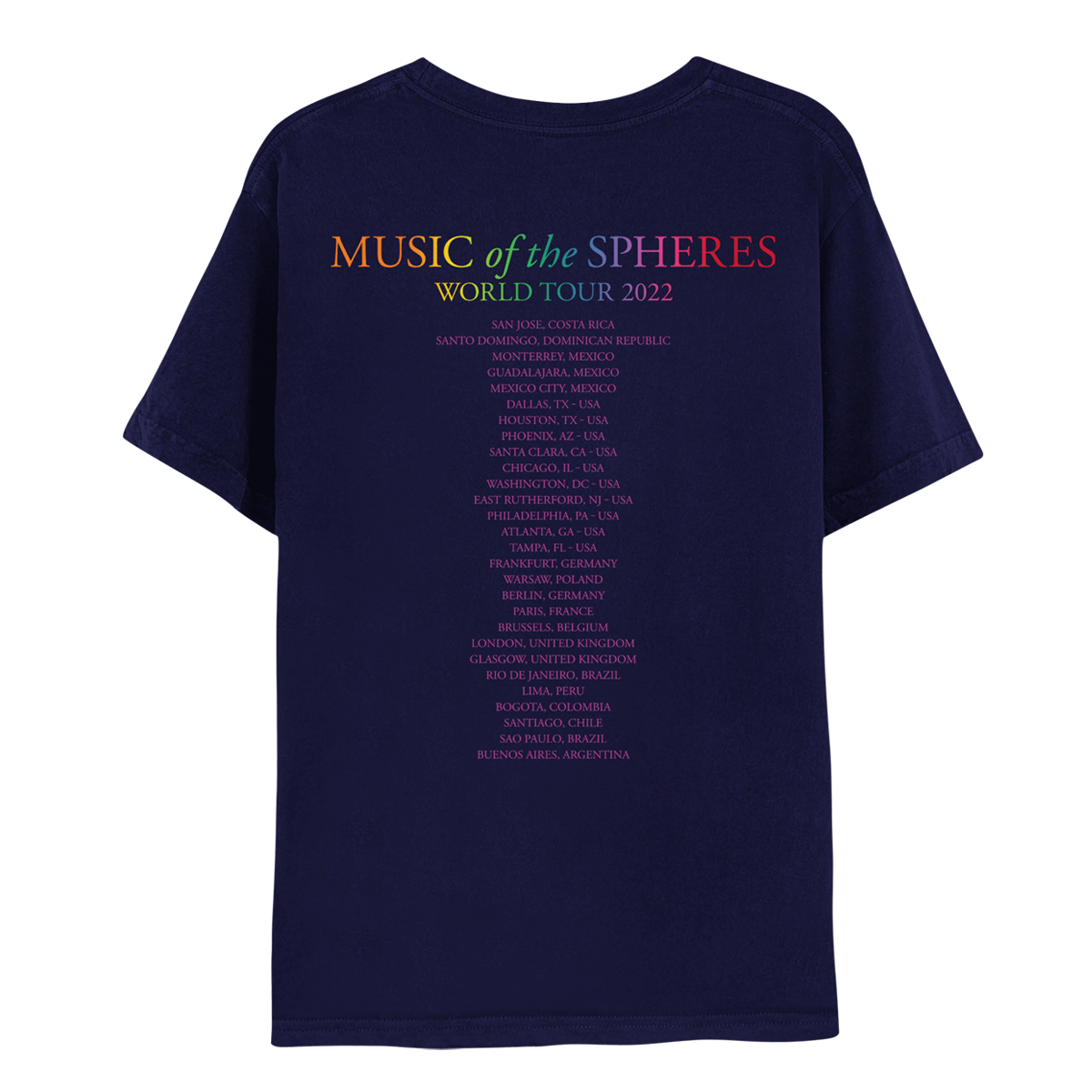Band Photo Music Of The Spheres World Tour 2022 Tee