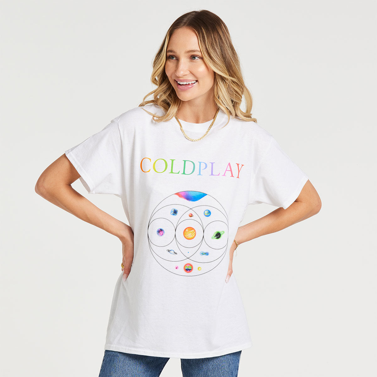 MUSIC OF THE SPHERES WHITE WORLD TOUR 2022 TEE